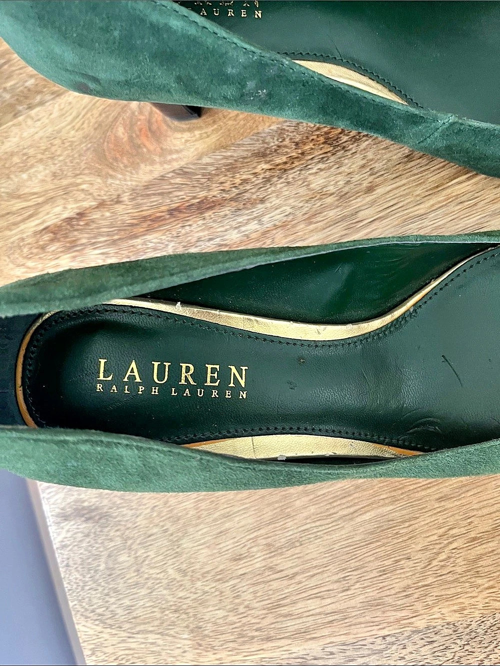Lauren Ralph Lauren Saffron Green Suede Pumps - Picture 4 of 7